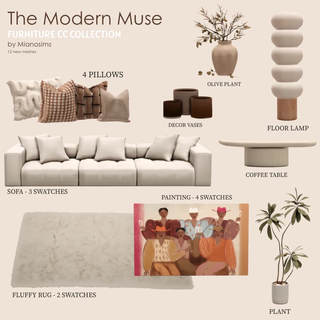 Галерея мода Набор для гостиной The Modern Muse Collection #1
